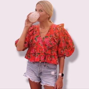 RHODE Red Elodie Top